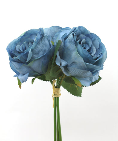 Rose Bunch Dusty Blue 27cm