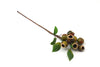 Large Gum Nut Artificial Flower Spray - Green Brown 38cm