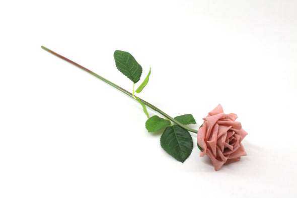 Rose Lola Real Touch Artificial Flower - Dusty Pink 46cm