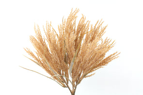 Plume Grass Artificial Flower Bush - Toffee 39cm
