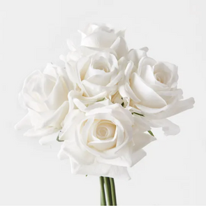 Kaisa Rose Bunch White Real Touch 30cm