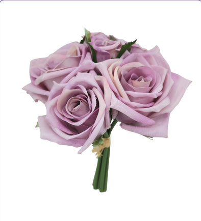 Hilda Rose Bunch Lavender Real Touch 20cm