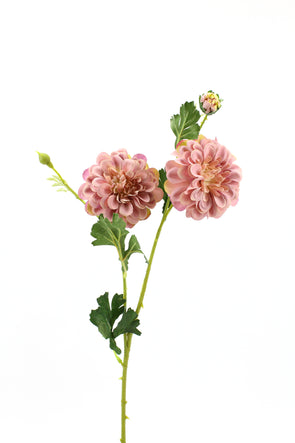 Dahlia Artificial Flower Spray - Dusty Pink 60cm