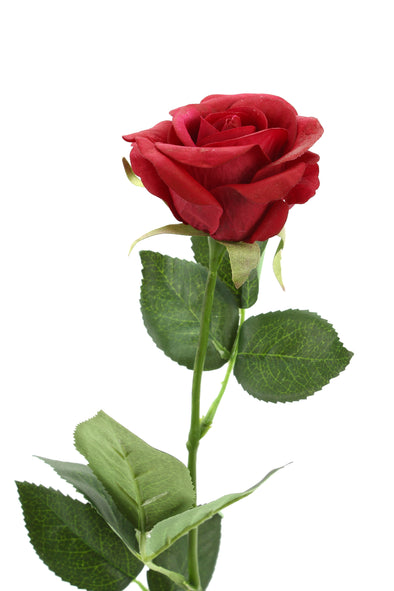 real touch artificial red rose flower stem
