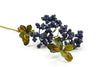 Berry Artificial Flower Spray x3 Small Clusters - Purple Black 48cm