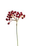 Berry Bunch Artificial Flower Pick - Red 26cm
