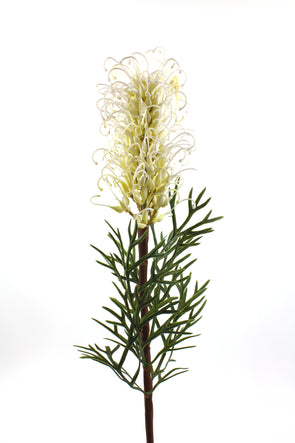 Grevillea Artificial Flower Native Stem - Cream 82cm