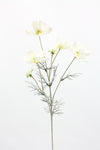 Cosmos Artificial Flower Spray - White 60cm