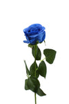 Rose Half Bloom Deep Blue Real Touch 55cm