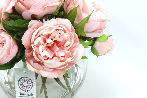Pink Peony Artificial Flower Arrangement - Medium