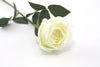 White early bloom David Austen Rose artificial flower stem in real touch