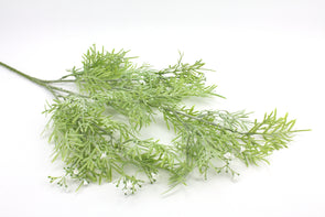 Flowering Grass Spray Green White 76cm