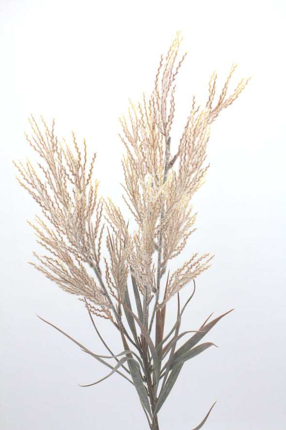 Plume Grass Artificial Flower Spray - Dusty Pink 88cm