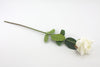 Rose Lola Real Touch Artificial Flower - White 46cm