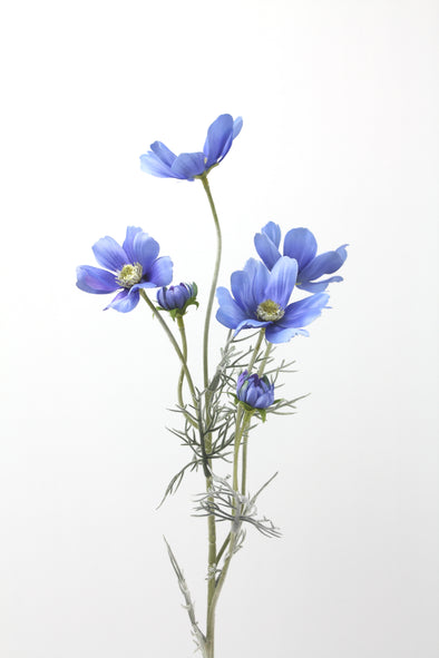 Cosmos Artificial Flower Spray - Blue 60cm