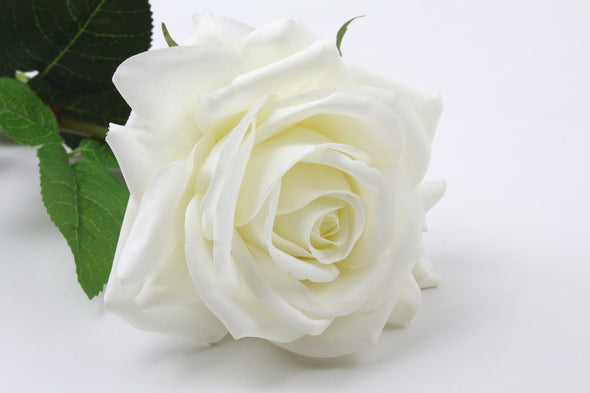 Rose Hannah White Real Touch 75cm