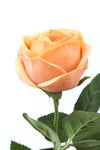 Rose David Austin Early Bloom Artificial Flower - Burnt Sienna Orange Brown Real Touch 56cm