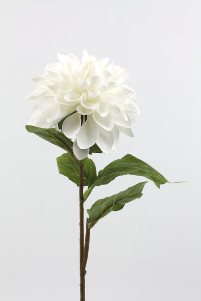 Dahlia Artificial Flower - White 58cm