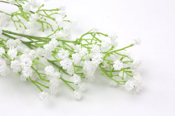 Baby's Breath (Gypsophila) Artificial Flower Spray - White 62cm