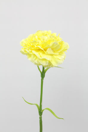 Carnation Ruffle Artificial Flower - Yellow 42cm