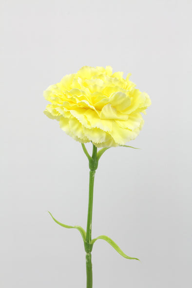 Carnation Ruffle Artificial Flower - Yellow 42cm