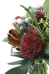 Native Leucadrendron Artificial Flower Mixed Bunch - Burgundy 33cm
