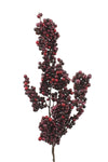 Berry Artificial Flower Long Spray - Dark Red 69cm