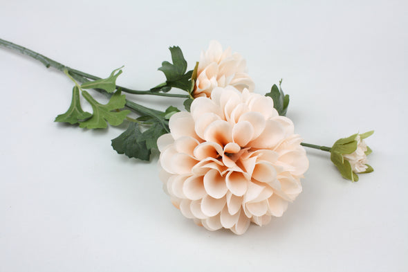 Dahlia Artificial Flower Spray - Blush 65cm