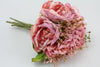 Artificial Peony and Hydrangea Mix Bunch Pink - Dried Touch