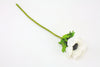 Anemone Real Touch Artificial Flower - White 50cm